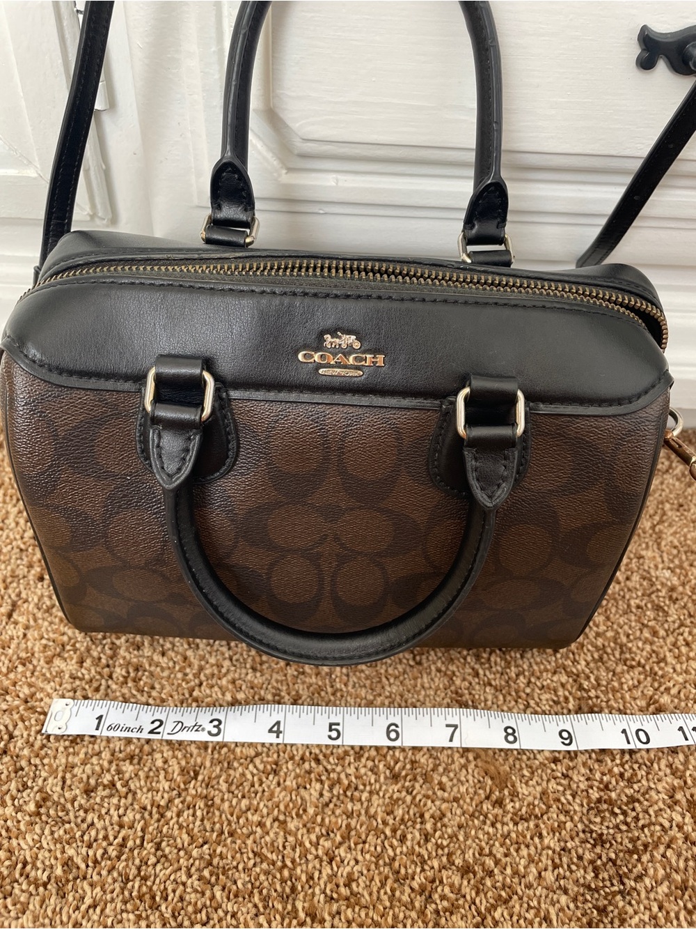 Coach Brown and Black Satchel - Picture 6 of 7